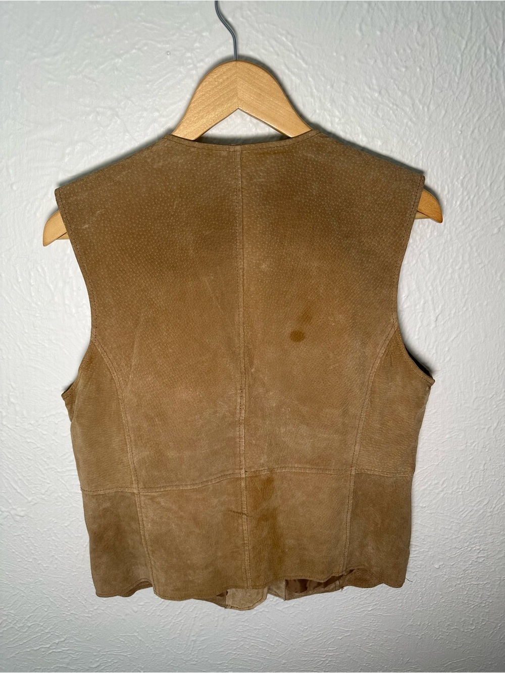 Outbrook Suede Vest Womens Large Tan Leather Embroidered Western Boho Vintage - Picture 7 of 8